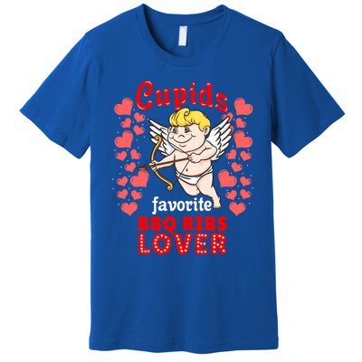 Cupids Favorite Bbq Ribs Lover Valentines Day Gift Premium T-Shirt