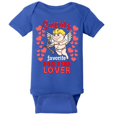 Cupids Favorite Bbq Ribs Lover Valentines Day Gift Baby Bodysuit