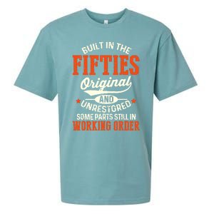 Cute Funny Built In The Fifties Original And Unrestored Funny Birthday Sueded Cloud Jersey T-Shirt