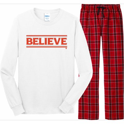 Cleveland Football Believe Long Sleeve Pajama Set