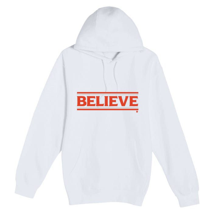 Cleveland Football Believe Premium Pullover Hoodie