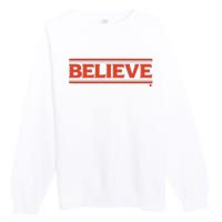 Cleveland Football Believe Premium Crewneck Sweatshirt