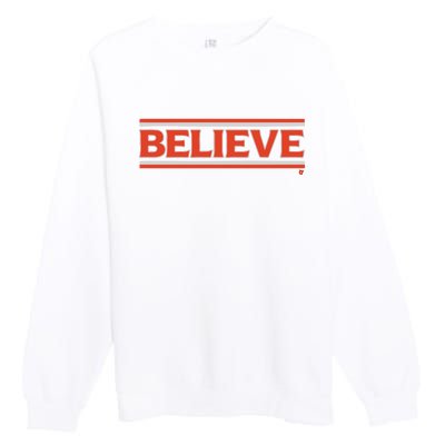 Cleveland Football Believe Premium Crewneck Sweatshirt