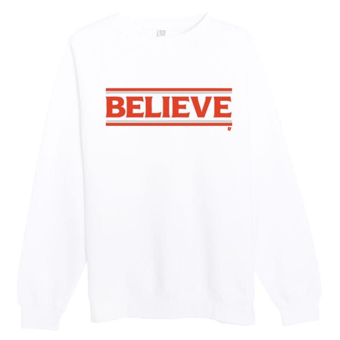 Cleveland Football Believe Premium Crewneck Sweatshirt