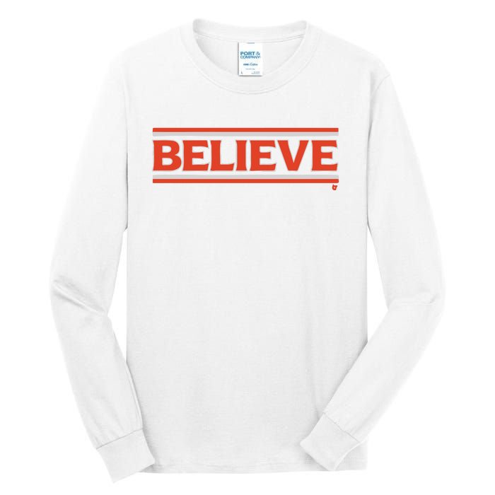 Cleveland Football Believe Tall Long Sleeve T-Shirt