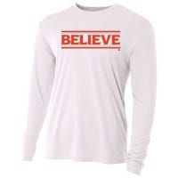 Cleveland Football Believe Cooling Performance Long Sleeve Crew