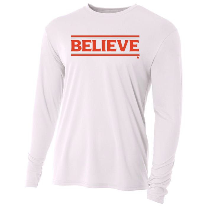 Cleveland Football Believe Cooling Performance Long Sleeve Crew