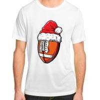 Christmas Football Ball Santa Hat Xmas Team Sport Adult ChromaSoft Performance T-Shirt