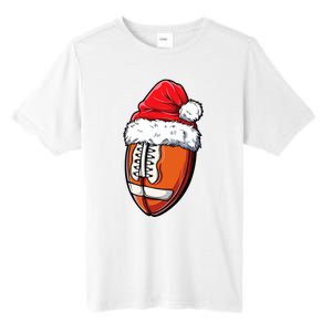 Christmas Football Ball Santa Hat Xmas Team Sport Tall Fusion ChromaSoft Performance T-Shirt