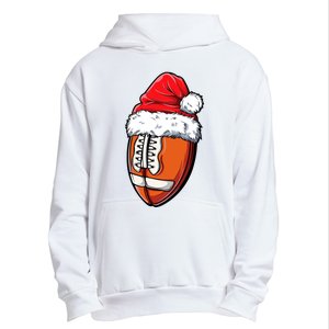 Christmas Football Ball Santa Hat Xmas Team Sport Urban Pullover Hoodie