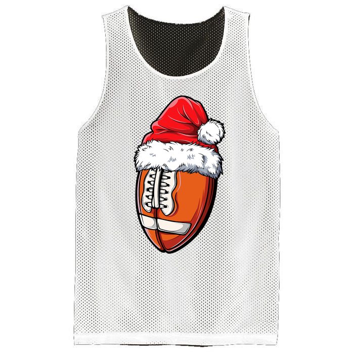 Christmas Football Ball Santa Hat Xmas Team Sport Mesh Reversible Basketball Jersey Tank