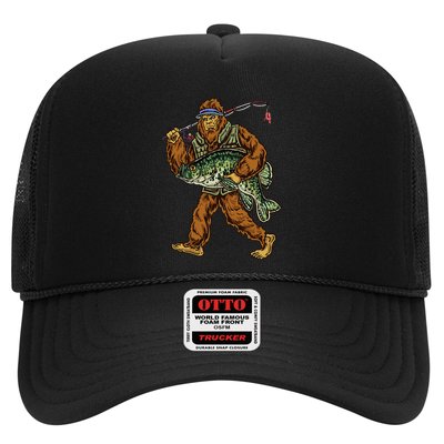 Crappie Fishing Bigfoot Panfishing Fishermen Trucker Hat