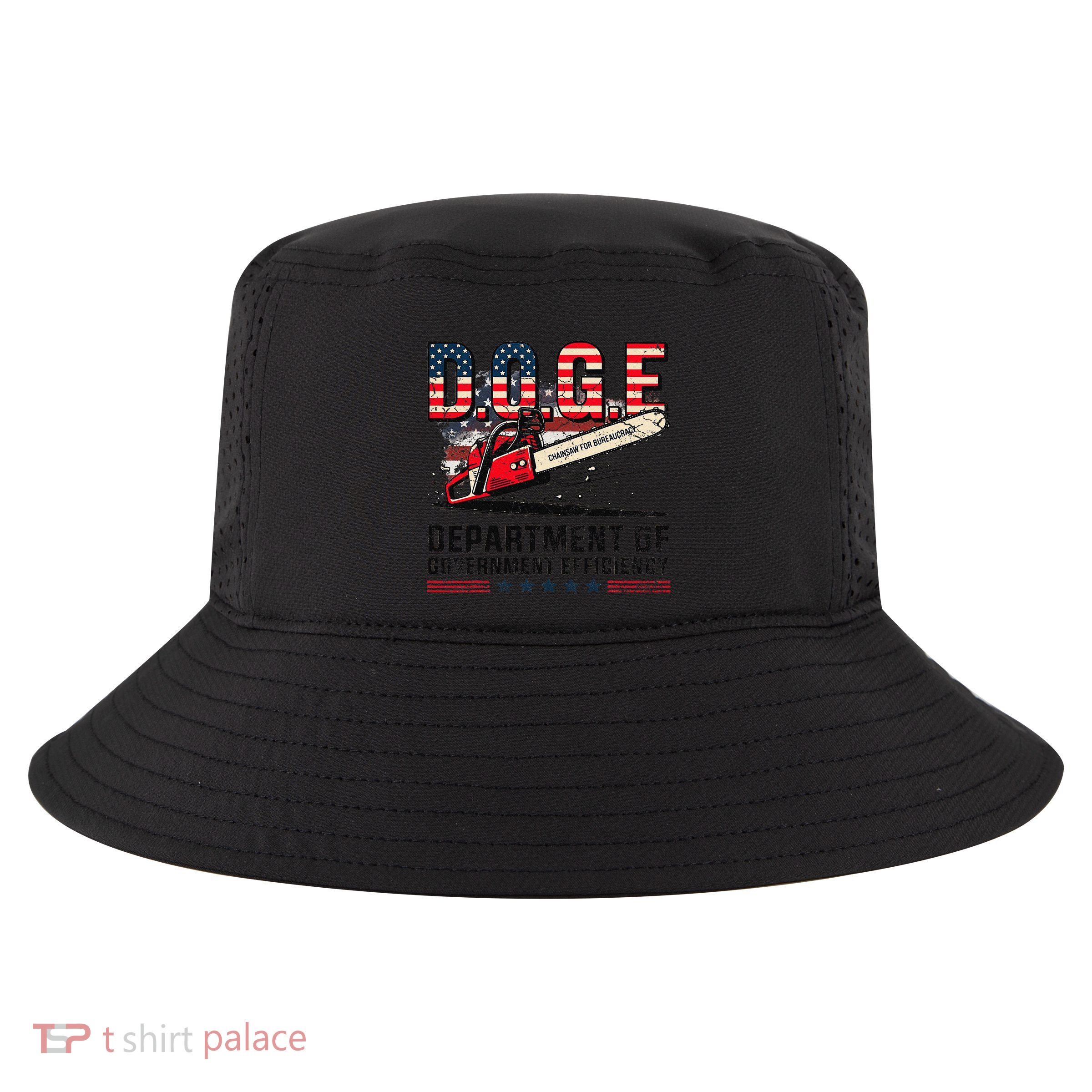 Chainsaw For Bureaucracy Funny D.O.G.E Vintage Usa Flag Cool Comfort Performance Bucket Hat