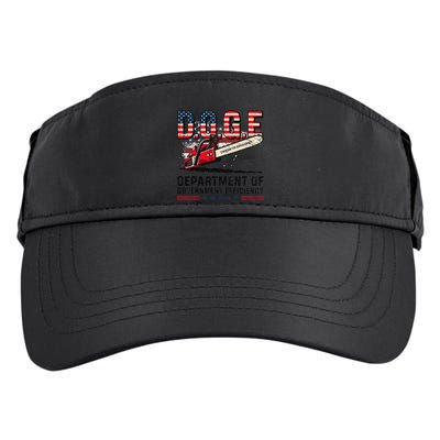 Chainsaw For Bureaucracy Funny D.O.G.E Vintage Usa Flag Adult Drive Performance Visor