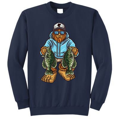 Crappie Fishing Bigfoot Panfishing Fishermen Sweatshirt