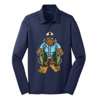 Crappie Fishing Bigfoot Panfishing Fishermen Silk Touch Performance Long Sleeve Polo