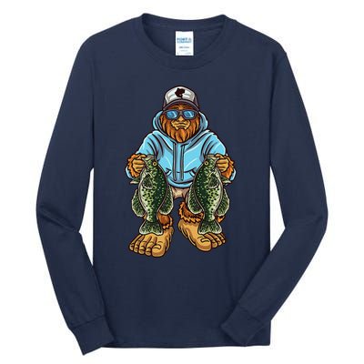 Crappie Fishing Bigfoot Panfishing Fishermen Tall Long Sleeve T-Shirt