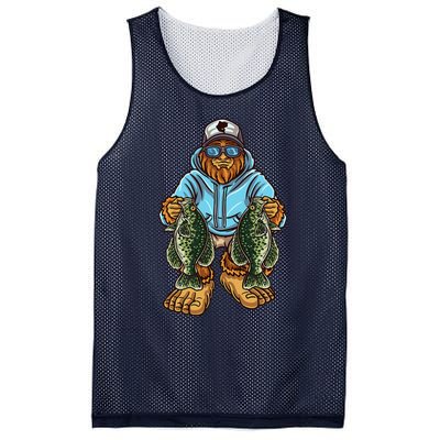 Crappie Fishing Bigfoot Panfishing Fishermen Mesh Reversible Basketball Jersey Tank