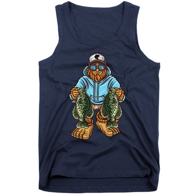 Crappie Fishing Bigfoot Panfishing Fishermen Tank Top