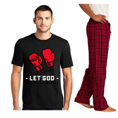 Cute Faith Based Let God Fight Your Battle. Pajama Set