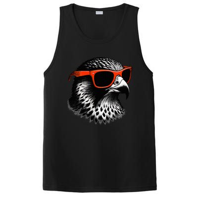 Cool Falcon Bird Wearing Sunglasses Graphic Art PosiCharge Competitor Tank