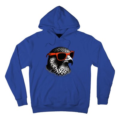 Cool Falcon Bird Wearing Sunglasses Graphic Art Hoodie