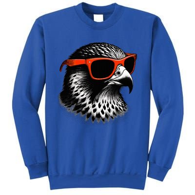 Cool Falcon Bird Wearing Sunglasses Graphic Art Sweatshirt