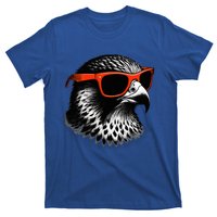 Cool Falcon Bird Wearing Sunglasses Graphic Art T-Shirt