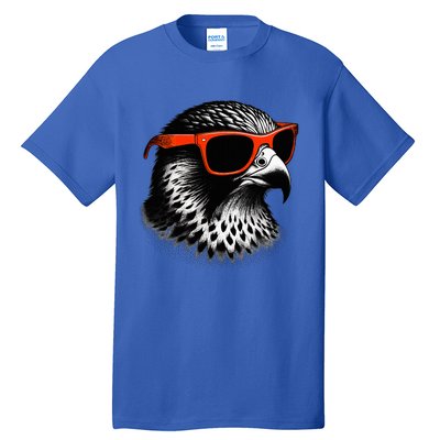 Cool Falcon Bird Wearing Sunglasses Graphic Art Tall T-Shirt