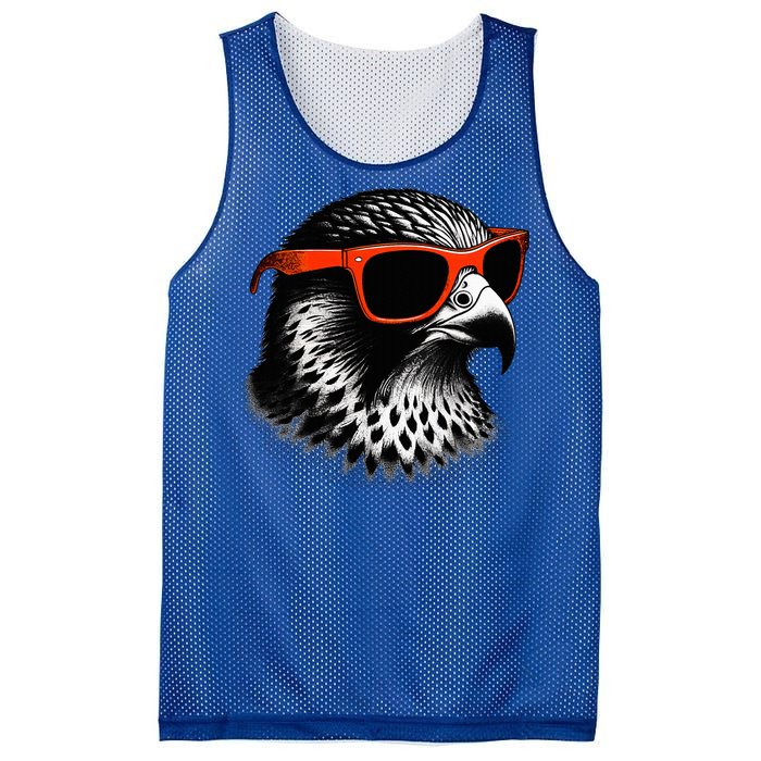 Cool Falcon Bird Wearing Sunglasses Graphic Art Mesh Reversible Basketball Jersey Tank