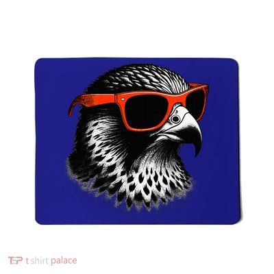Cool Falcon Bird Wearing Sunglasses Graphic Art Mousepad