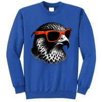 Cool Falcon Bird Wearing Sunglasses Graphic Art Tall Sweatshirt