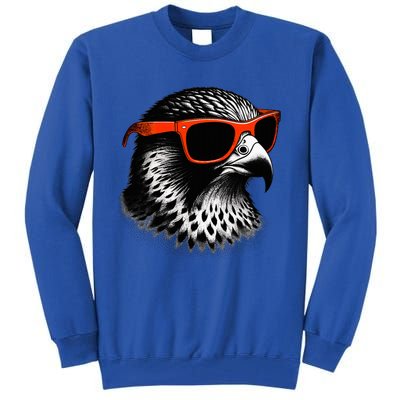 Cool Falcon Bird Wearing Sunglasses Graphic Art Tall Sweatshirt