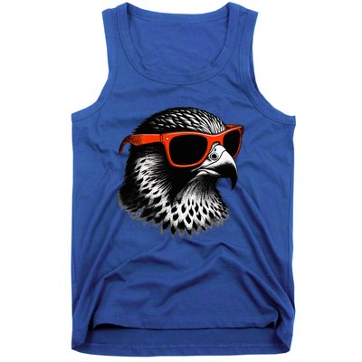 Cool Falcon Bird Wearing Sunglasses Graphic Art Tank Top