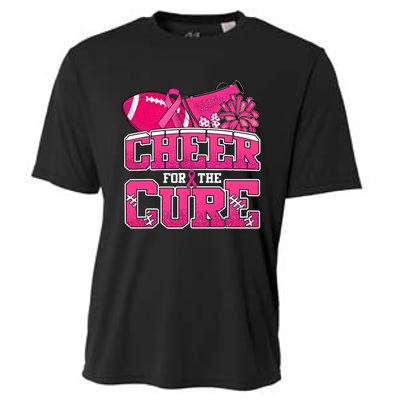 Cheer For Breast Cancer Sport Cheerleader Football Cooling Performance Crew T-Shirt