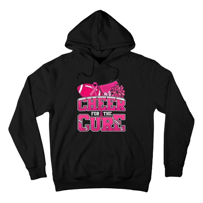 Cheer For Breast Cancer Sport Cheerleader Football Hoodie