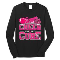 Cheer For Breast Cancer Sport Cheerleader Football Long Sleeve Shirt