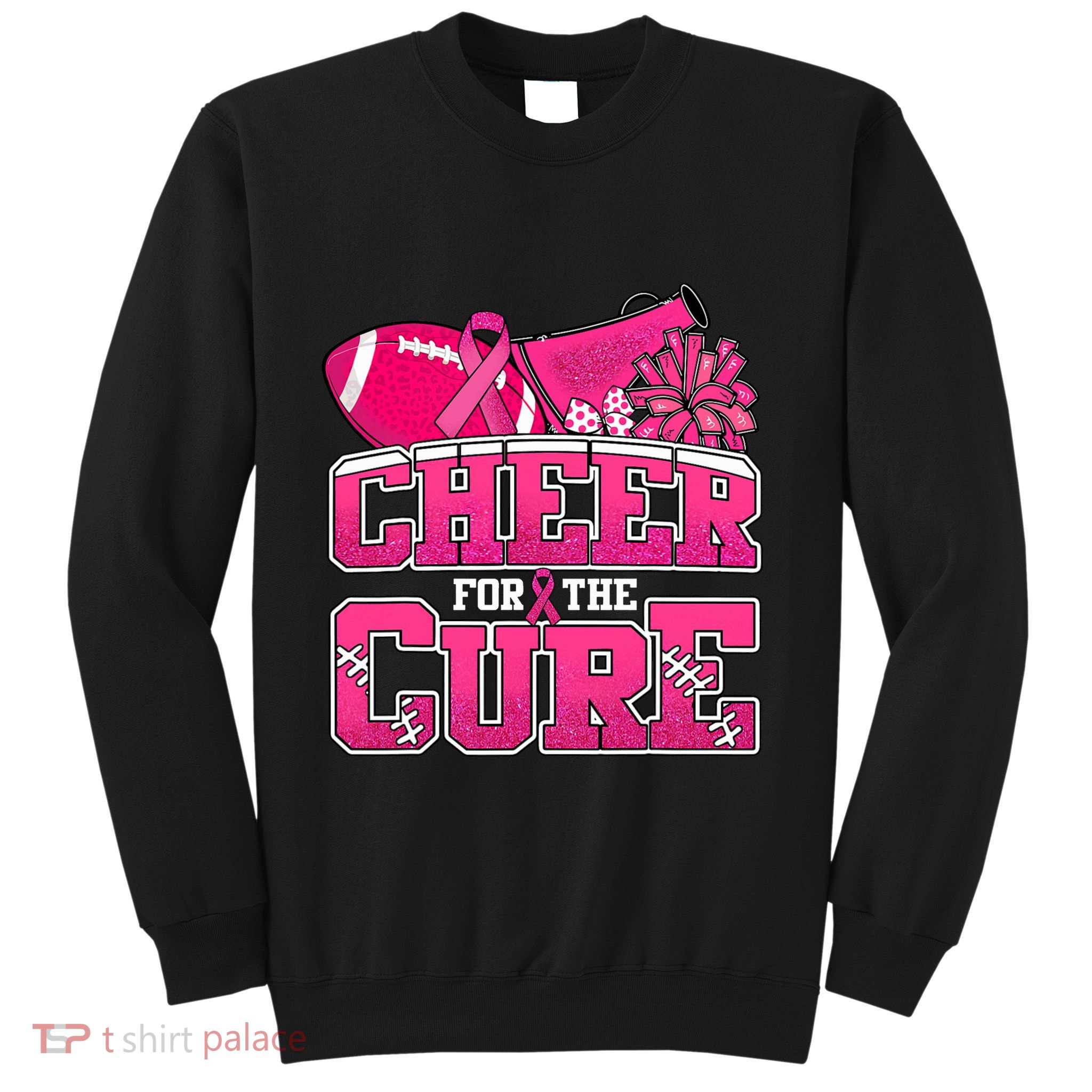 Cheer For Breast Cancer Sport Cheerleader Football Sweatshirt