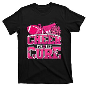 Cheer For Breast Cancer Sport Cheerleader Football T-Shirt