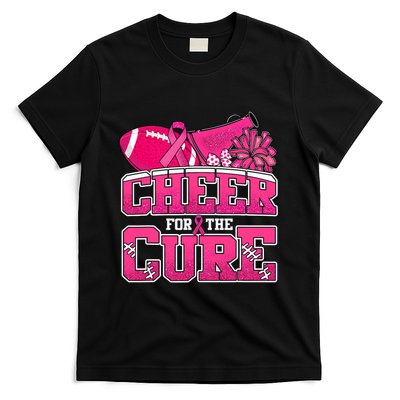 Cheer For Breast Cancer Sport Cheerleader Football T-Shirt