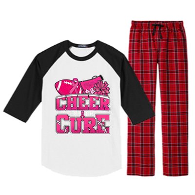 Cheer For Breast Cancer Sport Cheerleader Football Raglan Sleeve Pajama Set