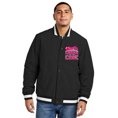 Cheer For Breast Cancer Sport Cheerleader Football Insulated Varsity Jacket