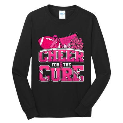 Cheer For Breast Cancer Sport Cheerleader Football Tall Long Sleeve T-Shirt