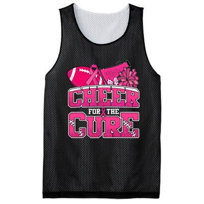 Cheer For Breast Cancer Sport Cheerleader Football Mesh Reversible Basketball Jersey Tank