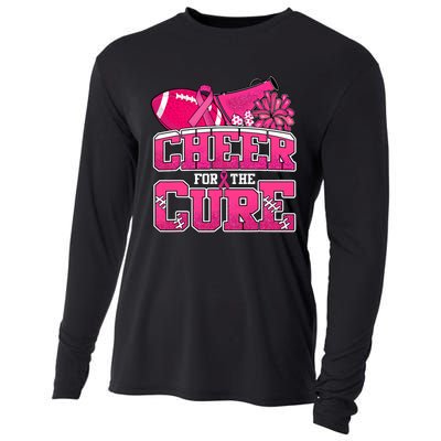 Cheer For Breast Cancer Sport Cheerleader Football Cooling Performance Long Sleeve Crew