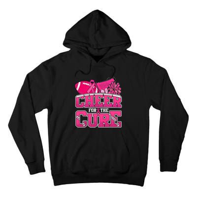 Cheer For Breast Cancer Sport Cheerleader Football Tall Hoodie