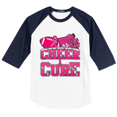 Cheer For Breast Cancer Sport Cheerleader Football Baseball Sleeve Shirt