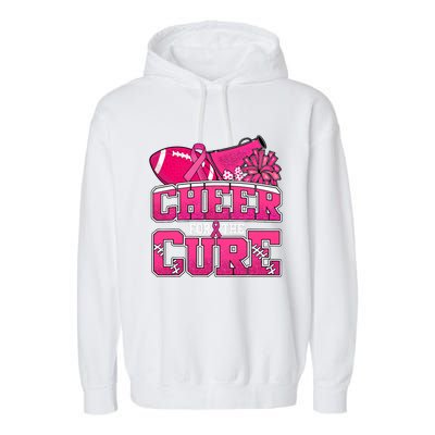 Cheer For Breast Cancer Sport Cheerleader Football Garment-Dyed Fleece Hoodie