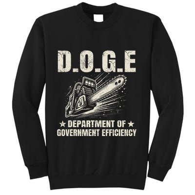 Chainsaw For Bureaucracy Funny D.O.G.E Doge Usa Flag Sweatshirt