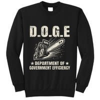 Chainsaw For Bureaucracy Funny D.O.G.E Doge Usa Flag Sweatshirt